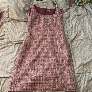 Ann Taylor size 8 fully lined burgundy dress heavy material
